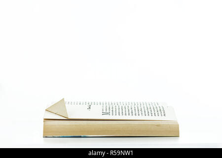 Open book isolated on background Stock Photo