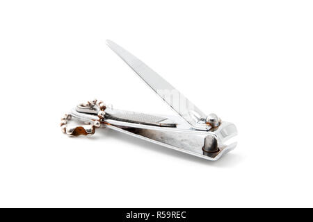 Nail Clipper on a white background Stock Photo