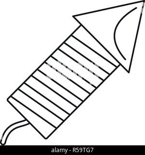 Xmas festive rocket icon. Outline xmas festive rocket vector icon for web design isolated on white background Stock Vector