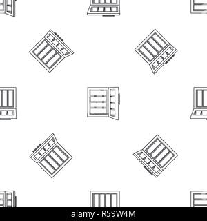 Glass door fridge pattern seamless vector repeat geometric for any web design Stock Vector