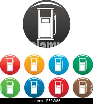 Fuel refill stand icon. Simple illustration of fuel refill stand vector ...