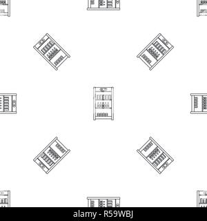 Drinks refrigerator pattern seamless vector repeat geometric for any web design Stock Vector