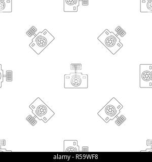 Photo camera pattern seamless vector repeat geometric for any web design Stock Vector