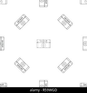 Sun cream pattern seamless vector repeat geometric for any web design Stock Vector