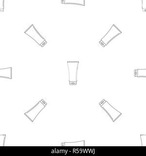 Uv tube cream pattern seamless vector repeat geometric for any web design Stock Vector