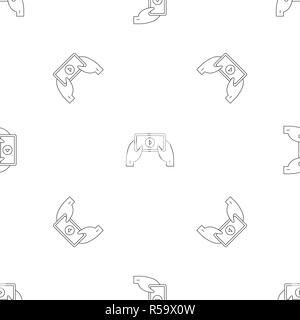 Smartphone video live pattern seamless vector repeat geometric for any web design Stock Vector