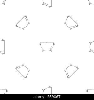 Kitchen cauldron pattern seamless vector repeat geometric for any web design Stock Vector