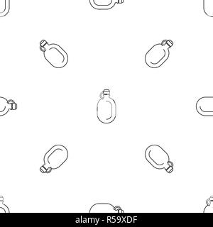 Metal water flask pattern seamless vector repeat geometric for any web design Stock Vector
