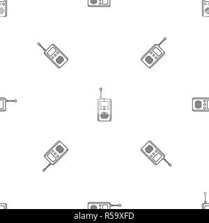 Talkie radio pattern seamless vector repeat geometric for any web design Stock Vector