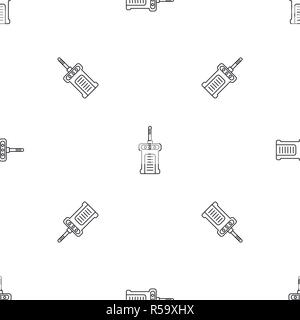 Portable radio pattern seamless vector repeat geometric for any web design Stock Vector