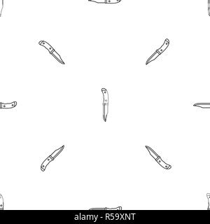 Camp knife pattern seamless vector repeat geometric for any web design Stock Vector