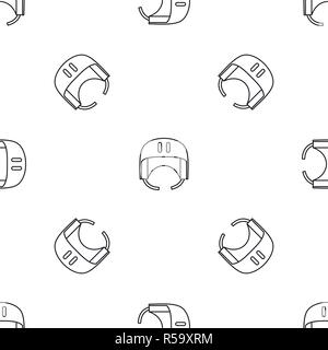Canoe helmet pattern seamless vector repeat geometric for any web design Stock Vector