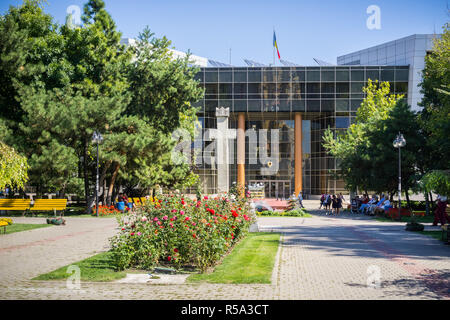 September 14, 2017 Bucharest/Romania - Alley in front of the District 2 City Hall building near Obor market Stock Photo