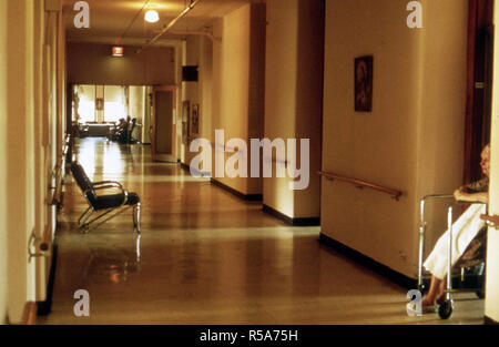 Older Citizens, Retired Persons and Those Unable to Take Care of Themselves Physically Are Cared for in Two Community Centers in New Ulm MN ca. 1975 Stock Photo