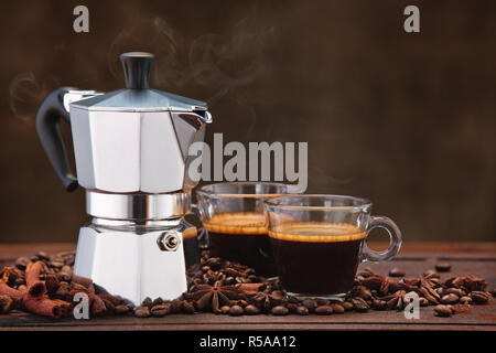 Coffee beans and grinder. Stock Photo