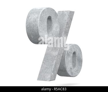 3D rendering concrete symbol - percent. 3D render Illustration Stock ...