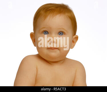 Auburn haired baby girl Stock Photo - Alamy