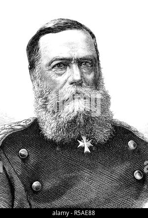 Eduard Ernst Friedrich Hannibal Vogel von Falckenstein, January 5, 1797, April 6, 1885, Prussian general of the infantry Stock Photo