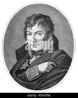 Gerhard Johann David von Scharnhorst, November 12, 1755, June 28, 1813, Prussian lieutenant general, woodcut, Germany Stock Photo