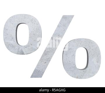 3D rendering concrete symbol - percent. 3D render Illustration Stock ...