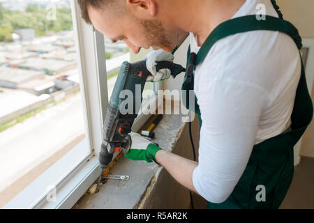 Close view on a worker Stock Photo