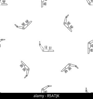 Hiking shoe equipment pattern seamless vector repeat geometric for any web design Stock Vector