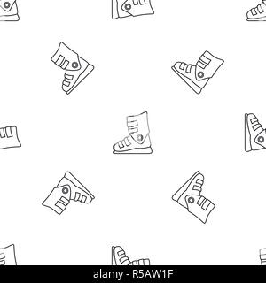 Ski boots pattern seamless vector repeat geometric for any web design Stock Vector