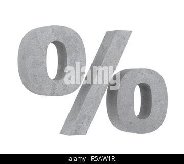 3D rendering concrete symbol - percent. 3D render Illustration Stock ...