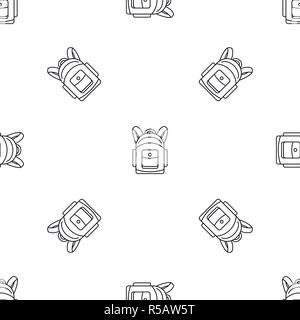 Backpack pattern seamless vector repeat geometric for any web design Stock Vector