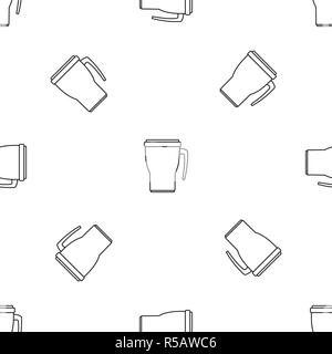 Thermo cup pattern seamless vector repeat geometric for any web design Stock Vector