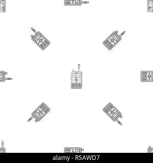 Talkie radio pattern seamless vector repeat geometric for any web design Stock Vector