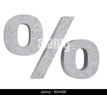 3D rendering concrete symbol - percent. 3D render Illustration Stock ...