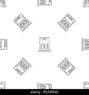 Open dishwasher pattern seamless vector repeat geometric for any web design Stock Vector