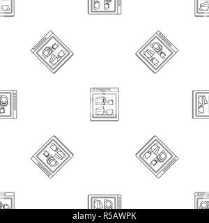 Dishwasher pattern seamless vector repeat geometric for any web design Stock Vector