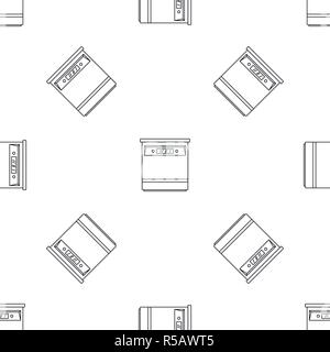 Closed dishwasher pattern seamless vector repeat geometric for any web design Stock Vector