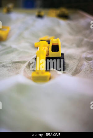 Plastic toy digger Stock Photo