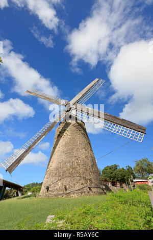 Caribbean, Barbados, Morgan Lewis Sugar Mill (Last working Mill in the Caribbean) Stock Photo