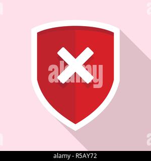 No digital secured icon. Flat illustration of no digital secured vector icon for web design Stock Vector