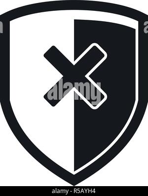 No digital secured icon. Simple illustration of no digital secured vector icon for web design isolated on white background Stock Vector