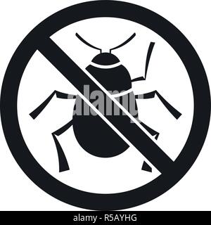 No virus bug icon. Simple illustration of no virus bug vector icon for web design isolated on white background Stock Vector