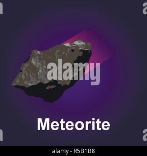 Meteorite icon. Isometric of meteorite vector icon for web design Stock Vector