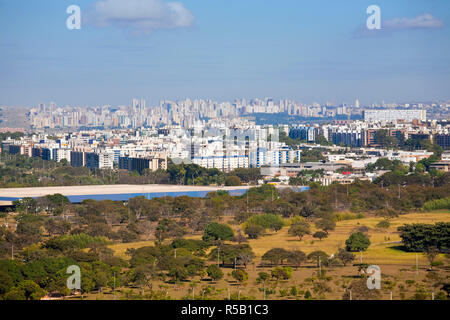 Brazil, Distrito Federal-Brasilia, Brasilia, View of Brasilia from the TV Tower Stock Photo