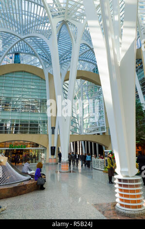 Canada, Ontario, Toronto, Brookfield Place, Allen Lambert Galleria by architect Santiago Calatrava Stock Photo