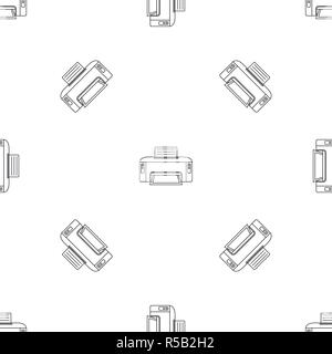 Copier printer pattern seamless vector repeat geometric for any web design Stock Vector