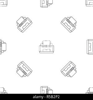 Laser printer pattern seamless vector repeat geometric for any web design Stock Vector