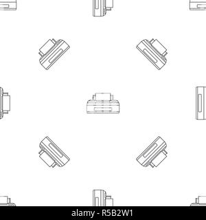 Old printer pattern seamless vector repeat geometric for any web design Stock Vector