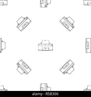 Home printer pattern seamless vector repeat geometric for any web design Stock Vector