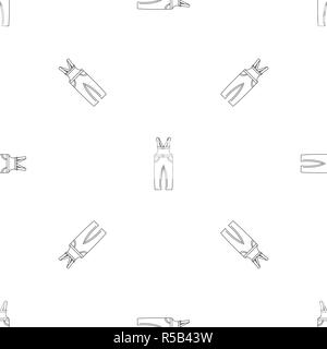Jeans work pants pattern seamless vector repeat geometric for any web design Stock Vector