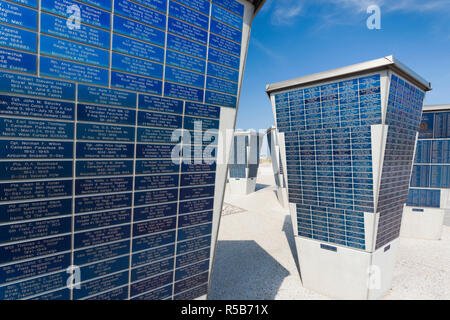 France, Normandy Region, Calvados Department, D-Day Beaches Area, Courseulles Sur Mer, Centre Juno Beach, museum to the Canadian forces in the WW2 invasion at Juno Beach, memorial Stock Photo