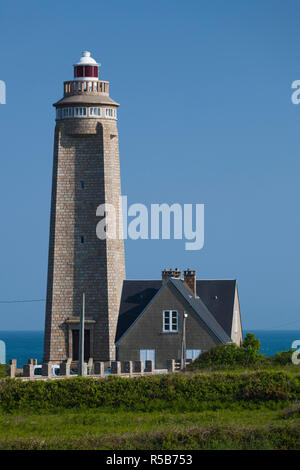 France, Normandy Region, Manche Department, Fermanville, Cap Levy lighthouse Stock Photo